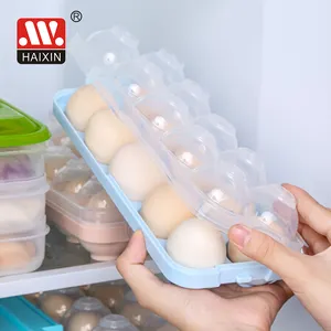 Haixing Kunststoff stapelbare Eierhalter Küche 10/20 Fächer Eier ablage Tablett Box Eier behälter Organizer für Kühlschrank