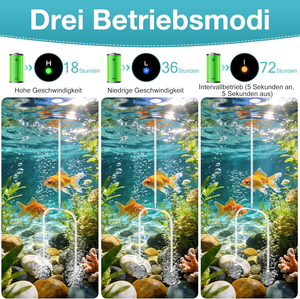 Système d'aération solaire pour bassin 4,5W, batterie 2200 mAh, trois modes, deux pierres à air, pour étang, aquarium et bassin à poissons - Product Image 4
