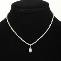Collar de Perlas TeoWaki, Perlas de Agua Dulce Irregulares con Colgante para Cumpleaños, Aniversarios, Bodas y Regalos Navideños