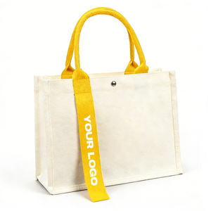 Bolsa de Mano Ujoy de Gran Capacidad, Bolsa de Lona de Algodón Reutilizable, Bolsas de Compras Personalizadas, Bolsa de Lona de Algodón - Product Image 1