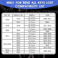 Adaptador XTOOL M822 para Mercedes-Benz, Programación de Llaves Perdidas, Requiere el Uso con el Programador KC501 y el Emulador KS-1 para X100PAD3 X100MAX