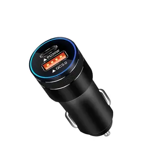 Black Silver Blue 39w charging speed up 60% dual fast charging independent circuit intelligent chip car charger