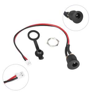Kit de prise d'alimentation DC2.1 5.5x2.1mm Connecteur DC universel pour vélo électrique scooter étanche 2 broches tête blanche port d'alimentation bricolage pièce de rechange - Product Image 6
