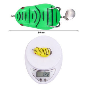 New Frog <b>Lure</b> Soft Bait 60mm 12.2g Topwater Spinner Double Hook Snakehead <b>Fishing</b> Tackle - Product Image 1