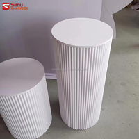 Vente en gros d'usine, support de fleurs en acrylique blanc personnalisé de haute qualité, socles de table, socle pour mariages et événements