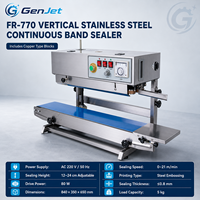Verticale continue bandsealmachine van roestvrij staal voor het sealen van folie pouches, 220V, 0-21m/min, automatisch, CE-gecertificeerd, hoge kwaliteit