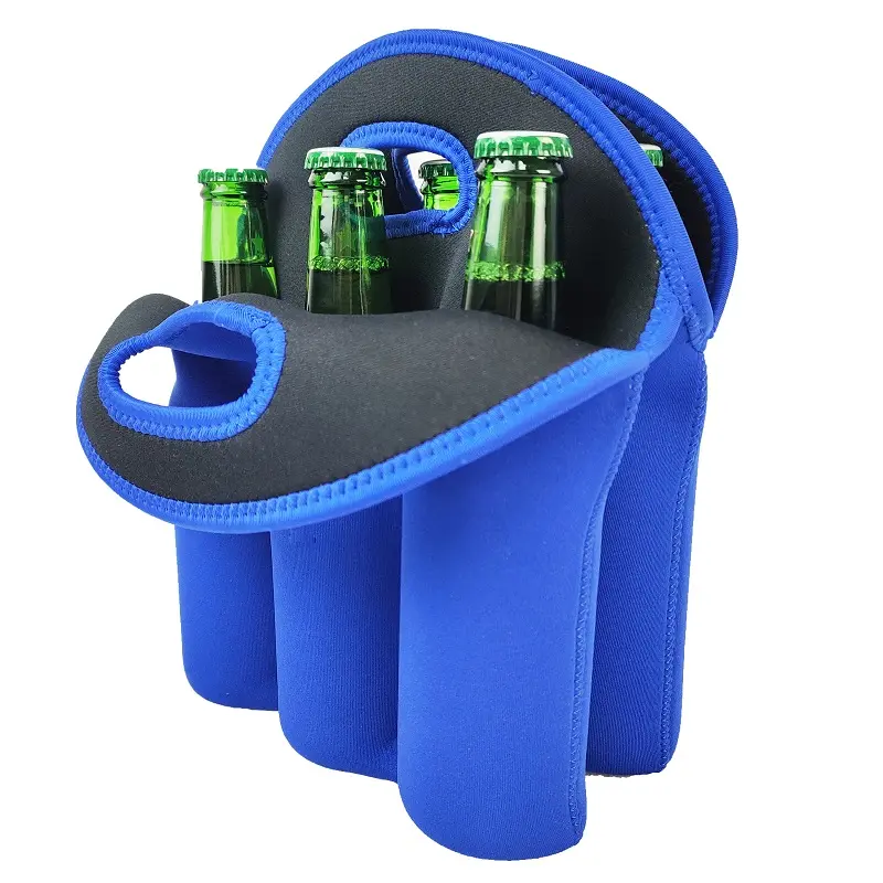 Beer Can Drink Cooler Sleeve Neopreno Carrier Tote Bag Color en blanco 6 Pack Beer Bottle Holder