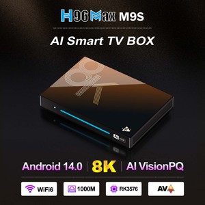 H96 MAX M9 S AI Smart Android 14 TV Box Rockchip BT5.4 Telecomando 1000M 5G Wifi6 8K Set-top Box RK3576 Octa Core 8GB 128GB - Product Image 2