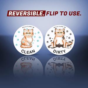 Personalizado de doble cara reversible flexible voltear decorativo divertido supuestamente lavavajillas imanes limpios y sucios signo - Product Image 2