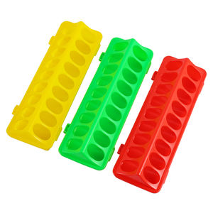 Mangeoire à poulets et oiseaux à double rangée, 12/18/22 trous, 20/30/40cm, pour pigeons/poulets, 100 pièces/<span class=keywords><strong>lot</strong></span> - Product Image 3