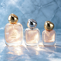 Flacon d'échantillon de parfum 30ml 50ml 100ml, flacon pulvérisateur en verre transparent avec bouchon à sertir facile et capuchon rond