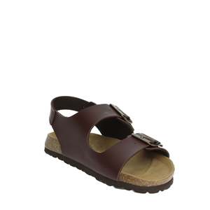 Sandales pour hommes Grnl SB3005-40 en cuir marron avec boucle et sangle, chaussures confortables - Product Image 4