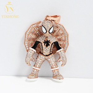 Collar <span class=keywords><strong>de</strong></span> <span class=keywords><strong>Spiderman</strong></span> con Diseño Creativo <span class=keywords><strong>de</strong></span> Joyería 3D, Pasa el Test <span class=keywords><strong>de</strong></span> Diamantes, Película <span class=keywords><strong>de</strong></span> Plata S925 - Product Image 4