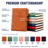 Best-seller : Ensemble de papeterie de bureau en cuir PU avec fermeture magnétique, ensemble cadeau, carnet A5 avec tête de cerf, fermeture en U