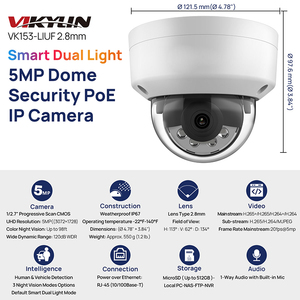 PoE colorvu 5MP được xây dựng trong mic IP67 không thấm nước WDR phát hiện chuyển động máy ảnh đầy đủ màu sắc tầm nhìn ban đêm IP Dome Bullet Camera - Product Image 2