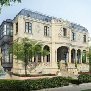 Villa de luxe moderne en travertin, revêtement mural en pierre naturelle polie, solution complète pour l'extérieur et l'intérieur, fournisseur d'usine sur mesure - Product Image 1
