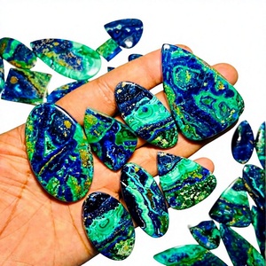 High Quality Natural Azurite Malachite Cabochon Loose Gemstones Third Party Certified No Treatments Various Sizes Shapes FAIJAN - Product Image 1