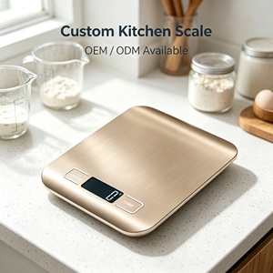 Digital <strong>Kitchen</strong> <strong>Scale</strong> Ultra Thin and Lightweight Max 5kg/10kg Capacity High Definition Backlit LCD Display for Food Weighing - Product Image 2