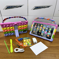 Çocuklar için Tablet PC 10.1 İnç IOS Kapasitif Dokunmatik Ekran Wi-Fi Düşmeye Dayanıklı Eğitici Çocuklar İçin Pop It Kılıflı