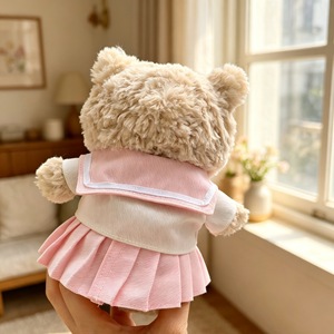 [Solo Ropa] Conjunto de Vestido Ola de Vientos de 16 CM para Oso de Peluche Barcelona - Ropa para Muñeca Oso JC - Vestido Estilo Escolar JK Accesorios Lindos para Muñecas - Product Image 5