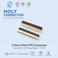 Konektor ZIF FPC Langsung dari Pabrik, Pitch 0.3mm, 41 Pin, Kontak Bawah, Bebas Halogen, SMT Tape and Reel untuk Perakitan PCB