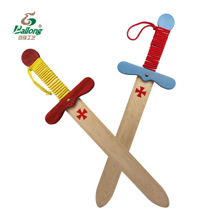 Factory Custom Wooden Toy Swords Knife Colorful Gift Souvenir Children Wooden Handicraft