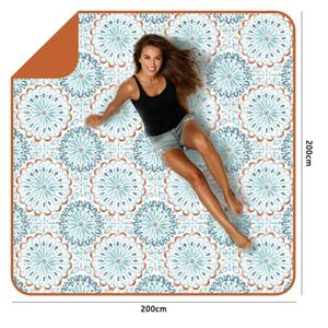 3겹 옥스포드 초대형 피크닉 매트 야외 담요 방수 휴대용 캠핑 담요 가족용 피크닉 러그 - Product Image 1