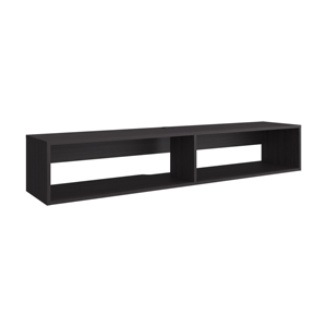 Eco 59 Inch Floating <b>Tv</b> <b>Stand</b> With Two Shelves Black Wengue - Product Image 2