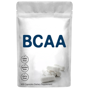 Cápsulas de BCAA de etiqueta privada OEM, aminoácidos esenciales de cadena ramificada amigables con Keto, 1000mg, 60 cápsulas - Product Image 2