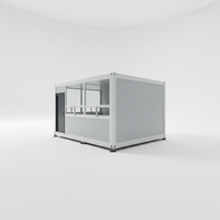 Maison modulaire préfabriquée de style familial, spacieuse, avec 2 chambres, en conteneur, pour usage résidentiel et habitable
