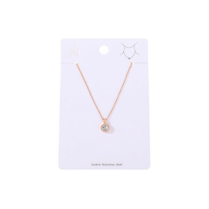 Collana con Diamante Rotondo in Acciaio Inossidabile, Confezione da 12 Pezzi - Product Image 1