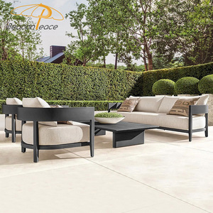 Mobilier de jardin Design simple extérieur classique métal luxe 5 <span class=keywords><strong>places</strong></span> <span class=keywords><strong>fauteuil</strong></span> canapé aluminium ensemble de canapé - Product Image 2