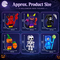 CAYI Hot Halloween jouets Mini figurines cadeau mini bloc de construction ensemble assemblage jouets éducatifs pour enfants recueillir brique Figure