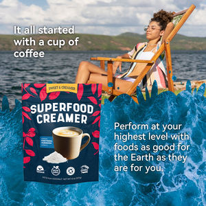 バイタルグリーン機能性ビーガンアダプトジェニックココナッツコーヒークリーマーパウダー、ノンデイリーコラーゲン配合、シリアル、ミルクティー用、小袋/バルク - Product Image 6