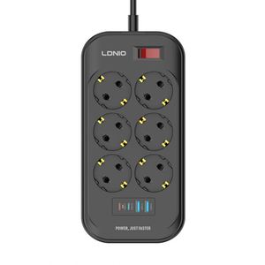 Regleta de Enchufes Ldnio con Panel USB, Carga Rápida, Múltiples Ranuras, Estándar Americano y Británico - Product Image 4