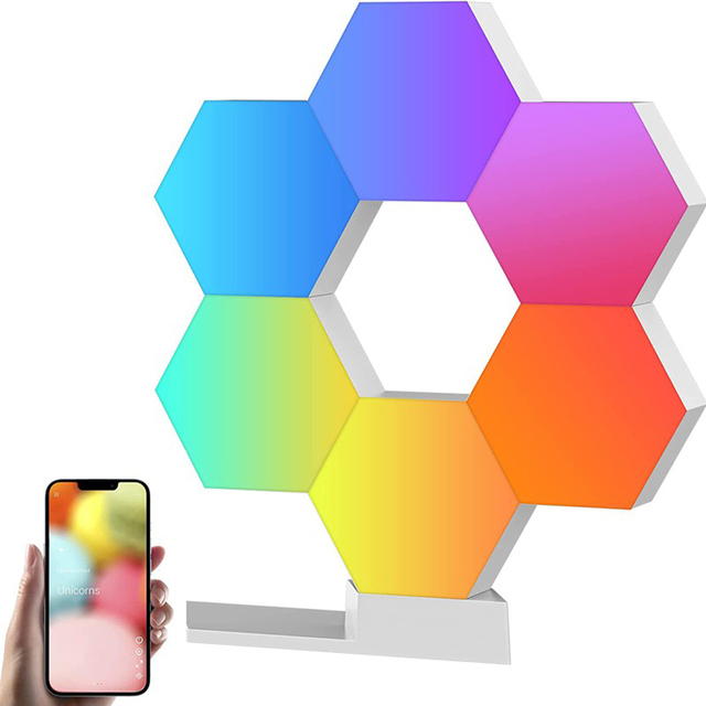 NEW RGB LED Light Hexagonal Lamps Modular Sensitive Lighting DIY Creative Decoration Wall Night Light