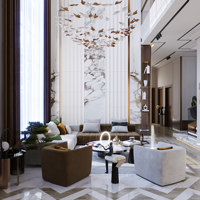 Desain Interior 3D Modern furnitur mewah Villa Manhattan rumah impian solusi satu atap untuk ruang keluarga apartemen Hotel