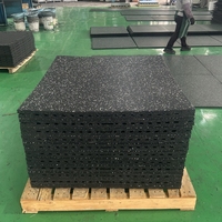 Direkter Hersteller Wasserdichte Garagenbodenfliesen Anti-Vibrations-Fitnessbodenbelag Gummifliesen Rutschfeste Fitness-Gummimatte