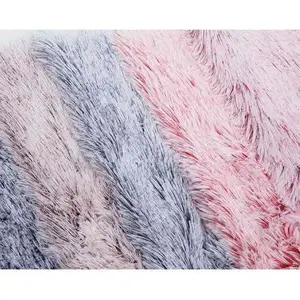 custom gradient plush fabric faux fur 100% polyester PV fleece for jacket coat dress