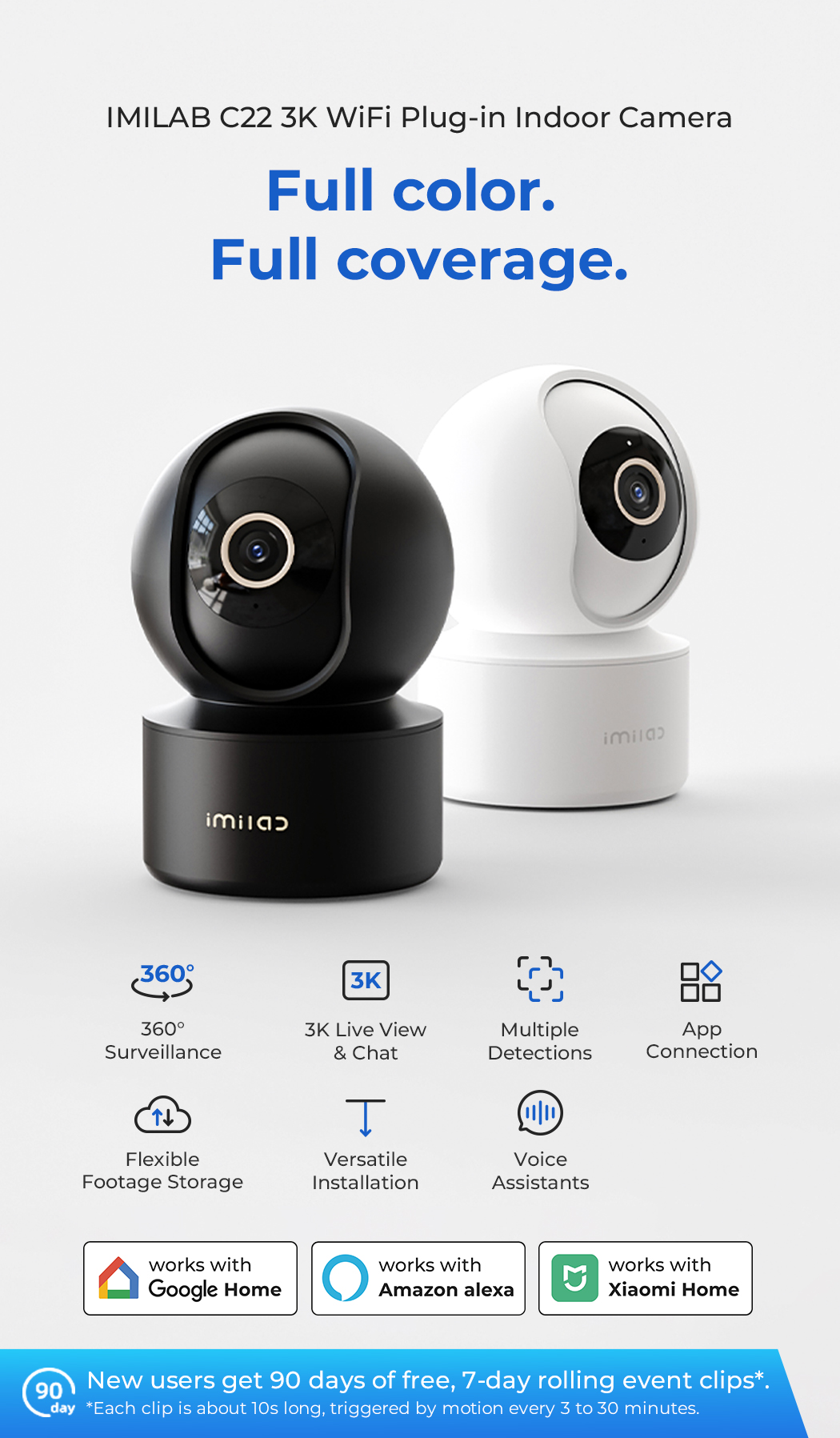 C22 Imilab Alexa C22 3K IP Indoor Camera Detection Color Night