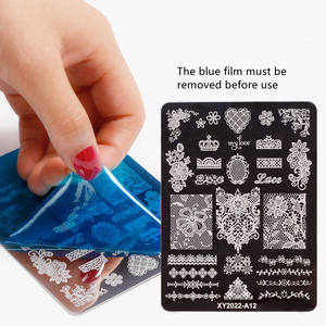 Nuevas 14 Placas de Estampado de Uñas con Diseños de Arte, Rosas, Flores, Mariposas, Calaveras y Totems, Placas Grandes de Metal para Estampado de Uñas - Product Image 3