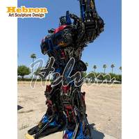 Metal Dev 6ft Dış Mekan Bum-Blebee Heykeli Gerçek Boyutta Gerçekçi Cosplay Robot Heykeli Büyük Optimus Prime Transformer Heykeli