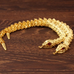 Decoración de Escritorio de Serpiente de Aleación, 25 cm x 18 cm, Adorno de Regalo de Año Nuevo, Diseño Tradicional, Decoración para Sala de Estar - Product Image 2