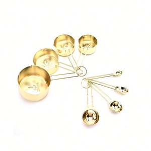 Smidgen-<span class=keywords><strong>tazas</strong></span> y cucharas <span class=keywords><strong>de</strong></span> medición <span class=keywords><strong>de</strong></span> metal y acero inoxidable, cuchara sólida colgante <span class=keywords><strong>de</strong></span> latón, oro rosa, redonda, estrecha - Product Image 5