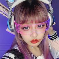 Longstar 2023 Hotselling En Gros Transformer Les Couleurs Cyberpunk Lumière LED Lunettes Masques De Fête Pour Noël Halloween