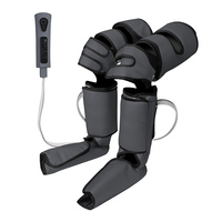 EMOKA EMK-703B Nouveau Masseur Électrique à Vibration avec Grand Écran LCD, Compression d'Air, Chauffant, pour Jambes et Pieds, Soulagement de la Douleur, Bottes de Massage