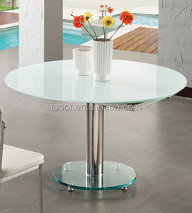 Nuovo modello di modo allungabile nero superiore di vetro base in metallo tavolo da pranzo GD017 - Product Image 5