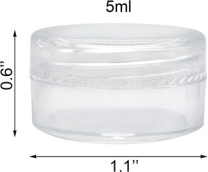 บรรจุภัณฑ์เครื่องสำอางแบบกระปุกขนาดเล็ก OEM PS Mini Jar ตัวอย่างบรรจุภัณฑ์ ขวดกระปุกเล็ก - Product Image 5