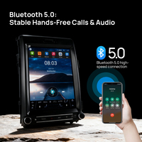 Autoradio Android 15 avec écran vertical de 12,1 pouces pour Ford Raptor F150 2013-2015, lecteur multimédia de voiture, FM/AM, vidéo, Carplay, autoradio stéréo