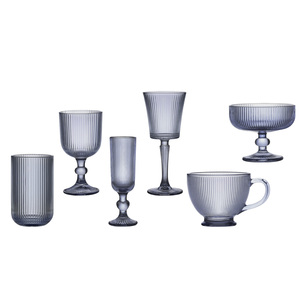 גלידת פסים זכוכית יין זכוכית דפוס שמפניה זכוכית זכוכית סט סט כלים סגנונות שונים צבע כוסות קוקטייל גובלטים - Product Image 5